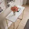 Konsolentisch MODERN GOLD CHROM 100 cm Gold Chrom / Weiß Produktbild-Vorschau 2
