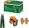 Forstschutzset KWF e Hose Latzhose Helm Handschuhe, Produktbild-Vorschau 1