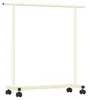 Wieszak Na Ubrania Stojący Na Kółkach 143X40X120Cm Kremowy Podgląd zdjęcia produktu 1