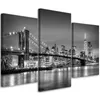 Triptychon auf leinwand brooklyn-brücke 150x100 cm Feeby Produktbild-Vorschau 1