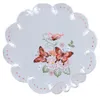 Tischdecke Tischtuch Stickerei Schmetterling 40 cm rund Produktbild-Vorschau 1