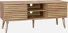 A wooden TV stand with slatted doors and angled legs, presented against a plain white background. Anteprima dell’immagine prodotto