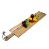 Tavola da portata XXL in teak con manico - 100 x 20 cm - Anteprima dell’immagine prodotto 1