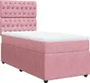 vidaXL Boxspringbett mit Matratze Rosa 90x200 cm Samt Produktbild-Vorschau 3