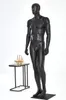 Figurína M24-8 Black Man Standing Black Matt Painted Nose Náhled obrázku produktu 1
