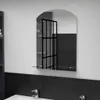 vidaXL Nástenné zrkadlo s policou 50 × 70 cm z tvrdeného Náhľad obrázku produktu 2