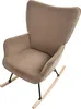 BELIANI Schaukelsessel Taupe Jumbo Cord Polsterung Metall Produktbild-Vorschau 5
