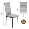 A diagram showing the dimensions of a chair, with a separate image of the chair itself. Produktbild-Vorschau