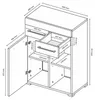 Kommode Weiß Hochglanz Sideboard Anrichte Wohnzimmer Produktbild-Vorschau 5