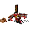 A Lego Ninjago set featuring a character on a motorcycle in a workshop setting. Produktbild-Vorschau