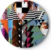 Wanduhr - Rund - Glasuhr - Abstraktion modern - 40x40cm - Produktbild-Vorschau 1