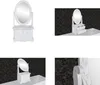 vidaXL Coiffeuse avec miroir pivotant ovale MDF - Coiffeuse Voir les images du produit 1
