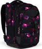 A black backpack with a floral pattern of pink and purple flowers and leaves. Anteprima dell’immagine prodotto
