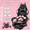 Gaming-Stuhl ergonomisch, Fußstütze, Stoff, verstellbar, Produktbild-Vorschau 4