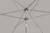 Close-up view of the internal structure of a light grey umbrella. Produktbild-Vorschau