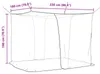 vidaXL Moskito-Netz für Bett 156 Maschen Schwarz 220 x 180 Produktbild-Vorschau 7