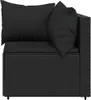 A black corner sofa module with cushions. Produktbild-Vorschau