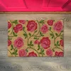 Relaxdays Fußmatte Kokos, Rosen-Motiv, Fußabtreter 40x60 Produktbild-Vorschau 2