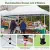 COSTWAY 3x6m Faltpavillon, Pavillon mit Rädern, UV-Schutz Produktbild-Vorschau 4