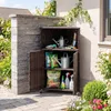 COSTWAY Mobile da giardino angolare in polyrattan, mobile Anteprima dell’immagine prodotto 2