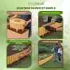 Floranica Bordure de Jardin en bois 40 x 200 cm Brun clair Voir les images du produit 8