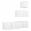 The Living Store 4-tlg. TV-Schrank-Set Weiß Holzwerkstoff Produktbild-Vorschau 2