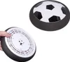 A hoverball toy designed to look like a soccer ball, shown from two angles: the top and the underside. Produktbild-Vorschau