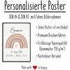 Rosa Regenbogen Geburtsposter Personalisiert Name Uhrzeit Produktbild-Vorschau 3