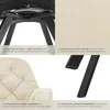 Fauteuil pivotant en velours Lucia, rembourré - crème, par Voir les images du produit 5