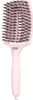 A pink hairbrush with black bristles is shown against a white background. Produktbild-Vorschau