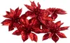 A group of red glitter poinsettia flowers. Produktbild-Vorschau