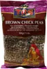 A bag of brown chick peas with a graphic of a woman in traditional Indian attire. Podgląd zdjęcia produktu
