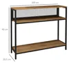 HOMCOM Konsolentisch, Flurtisch mit 2 Regalen, Flurkonsole Produktbild-Vorschau 3