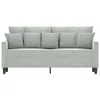 vidaXL 2-Sitzer-Sofa Hellgrau 140 cm Samt Produktbild-Vorschau 3