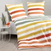 Janine Mako-Satin Bettwäsche J.D. 87115 gelb grün 155x220 Produktbild-Vorschau 1