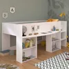 Lit mezzanine Parisot Pirouette 1, blanc/gris ou rose, 90 x Voir les images du produit 12