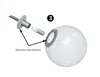 Diagram showing how to attach a glass sphere to a fixture. Náhled obrázku produktu