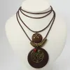 Halskette mit Lebensbaum Anhänger Handarbeit Mehndi Vintage Produktbild-Vorschau 3