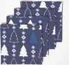 HOMESCAPES Tovaglioli natalizi Winterland, set di 4, 100% Anteprima dell’immagine prodotto 1