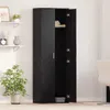 vidaXL Hoge kast, 60 x 35 x 180 cm, houtvezel, zwart, Productafbeelding-voorbeeld 4