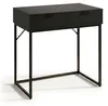Tavolo consolle stile loft ELANO 2 cassetti 80 cm Nero Anteprima dell’immagine prodotto 1