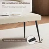 101cm Samt Sitzbank, Polsterbank Metallbeine,Beige Produktbild-Vorschau 5