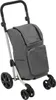 A gray shopping trolley with four wheels and a black handle, shown against a white background. Náhled obrázku produktu