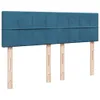 Boxspringbett mit Matratze Blau 160x200 cm Samt Produktbild-Vorschau 9