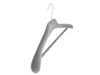 Samt Kleiderbügel für Anzüge, 42 cm, grau, NEU, 10 Stück Produktbild-Vorschau 3