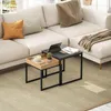 HOMCOM 2er-Set Couchtisch, Eckiger Beistelltisch, Produktbild-Vorschau 7