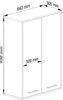 Akord Wandschrank 2-Türig Weiß 64X30X94 Cm Produktbild-Vorschau 5