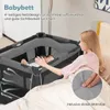 COSTWAY 5-in-1 Bijzetbed voor baby's, reisbed met wiegje en Productafbeelding-voorbeeld 9