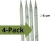 TIMBERMIK ø 6cm 4-Pack Paletti di Legno a Punta Lunghezza: Anteprima dell’immagine prodotto 2