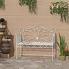Sweiko 2-Sitzer Gartenbank robust, Parkbank rostfrei Produktbild-Vorschau 2